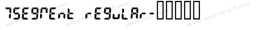 7segment regular字体转换